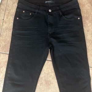 Purple Rain Men’s Slim Black Jeans